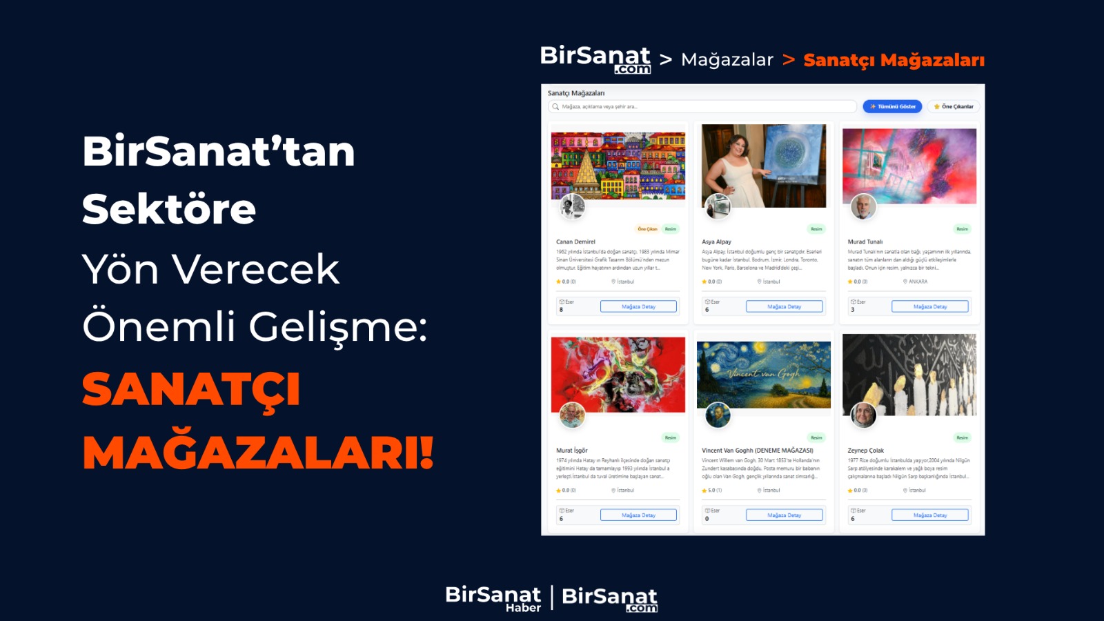 BirSanat’tan Dijital Vitrin: Sanatçı Satış Mağazası Paketleri Tanıtıldı