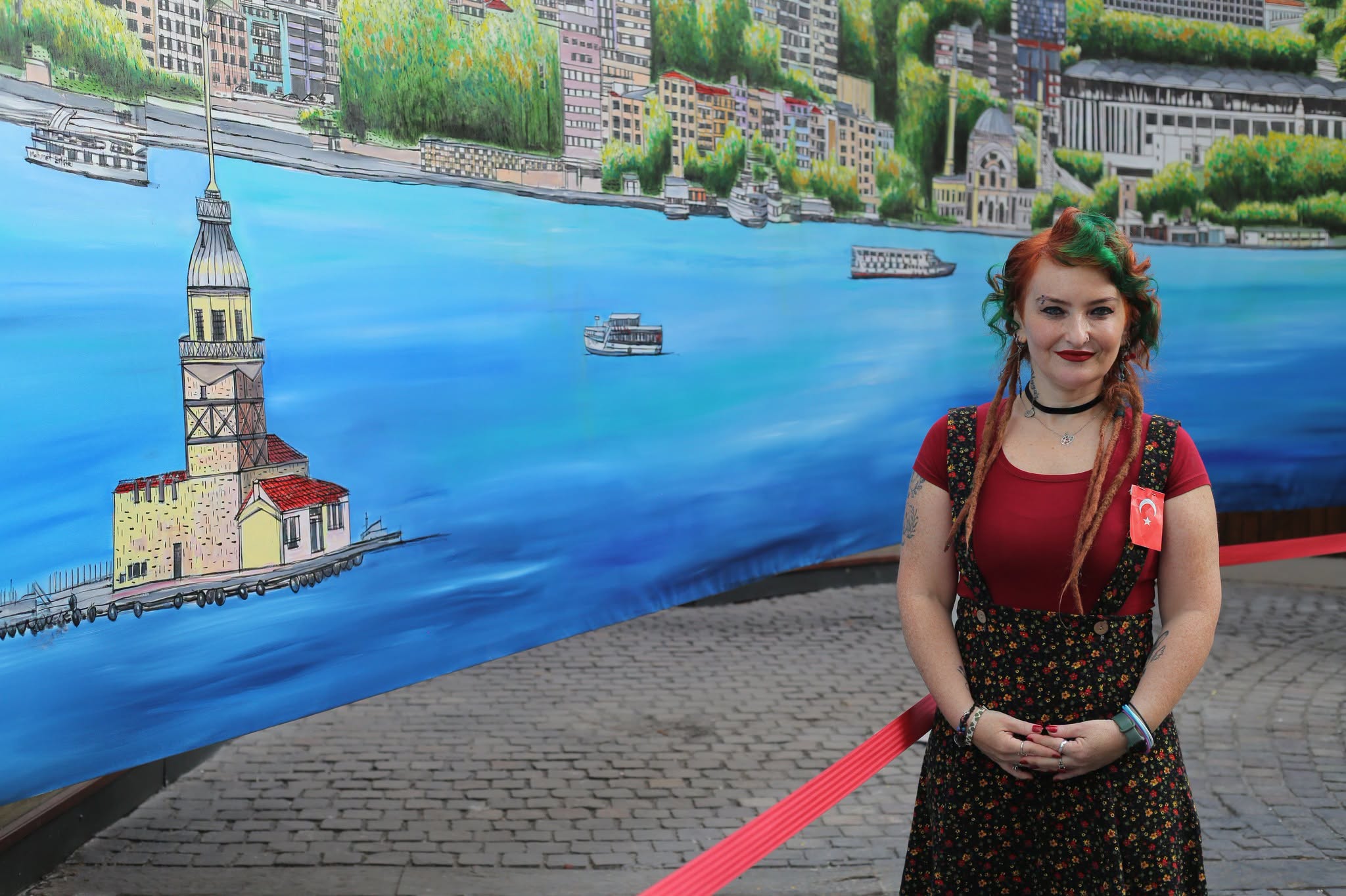 Ressam Alev Özas’ın 50 Metrelik “Dev İstanbul”u Sarıyer’de Sergilenecek