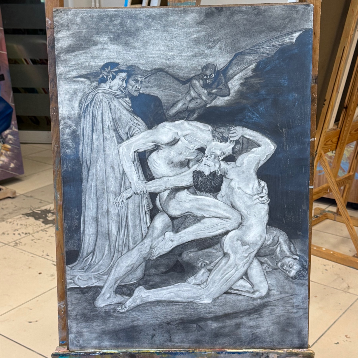 Dante ve virgil cehennemde(Röprodüksiyon)