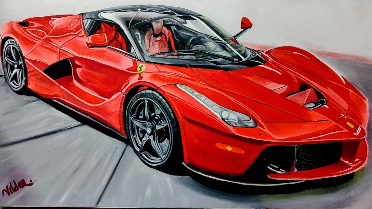 42- Kırmızı Ferrari 