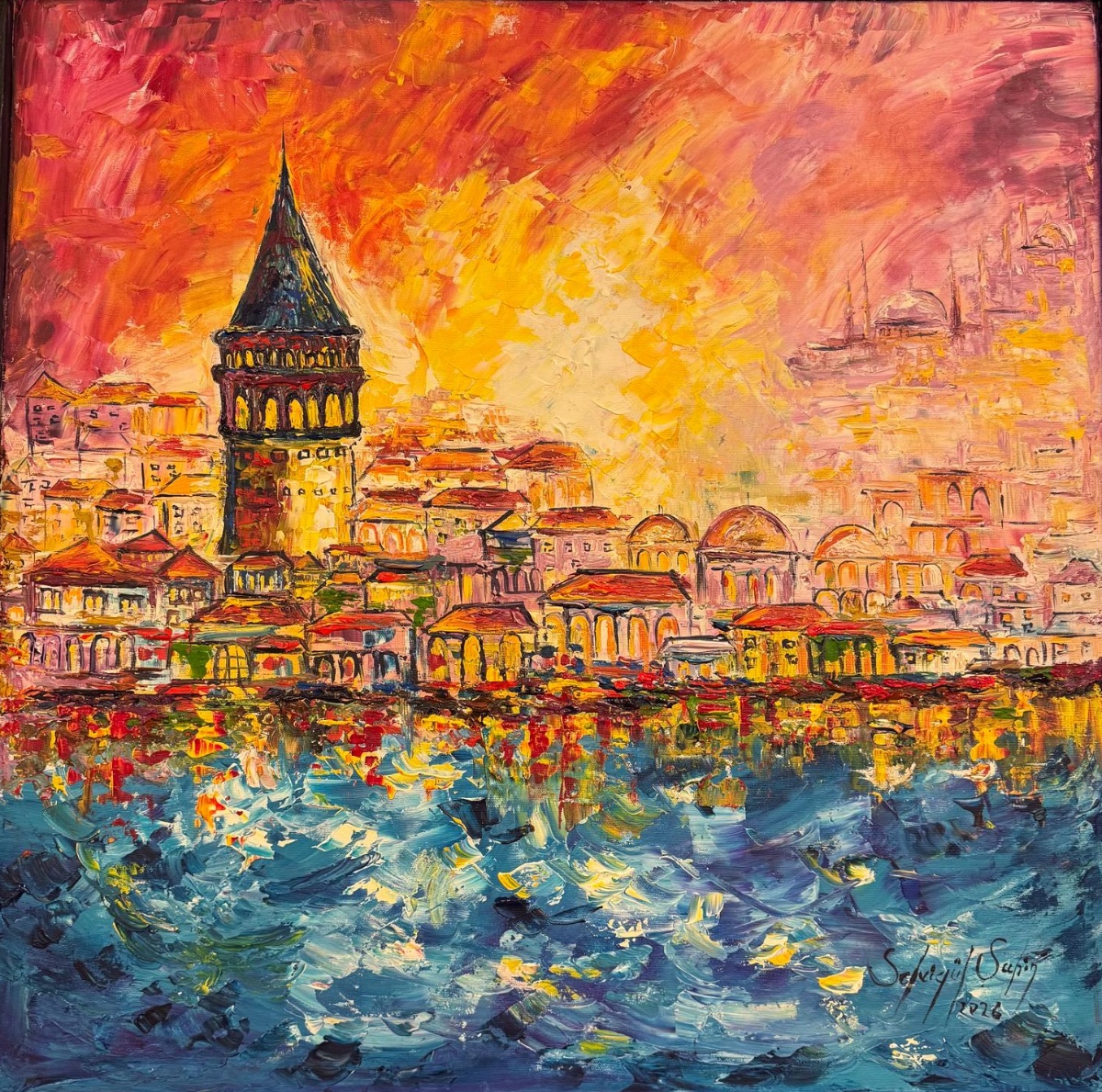Galata Kulesinde Günbatımı