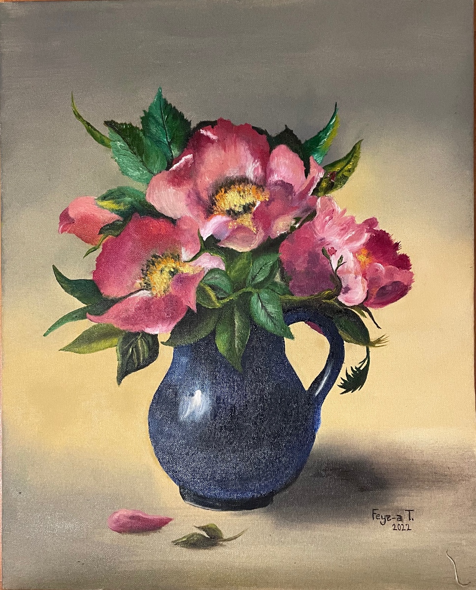 3- Pembe Çiçekler Vazoda 
